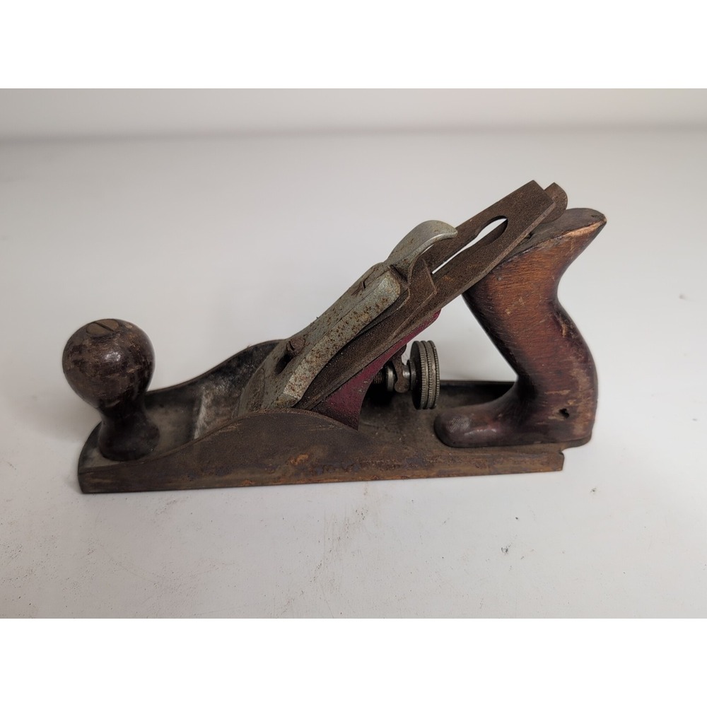 Vintage Craftsman Hand Wood Plane 9" Wooden Handle Used Condition